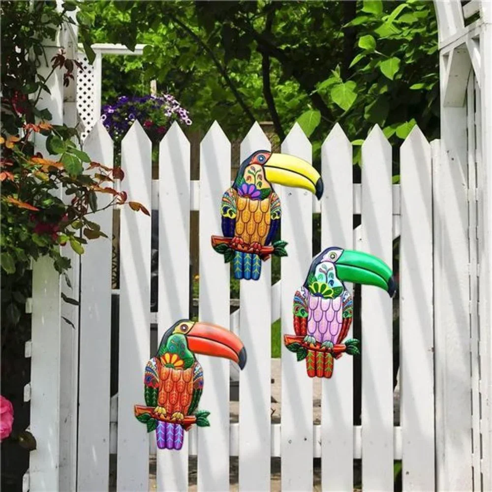 Metal Tucan Wall Decor Colorful - 7